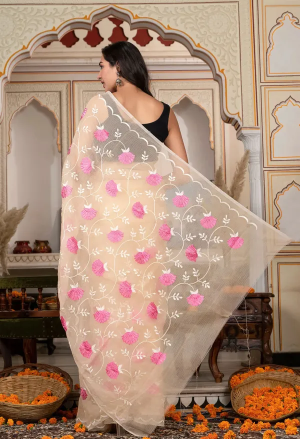 Kotadoria_Beige_Nude_Cotton_Saree_For_Women