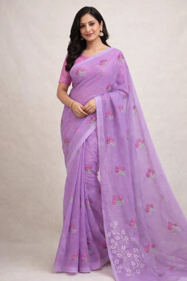 Kotadoria_Purple_Cotton_Saree_For_Women