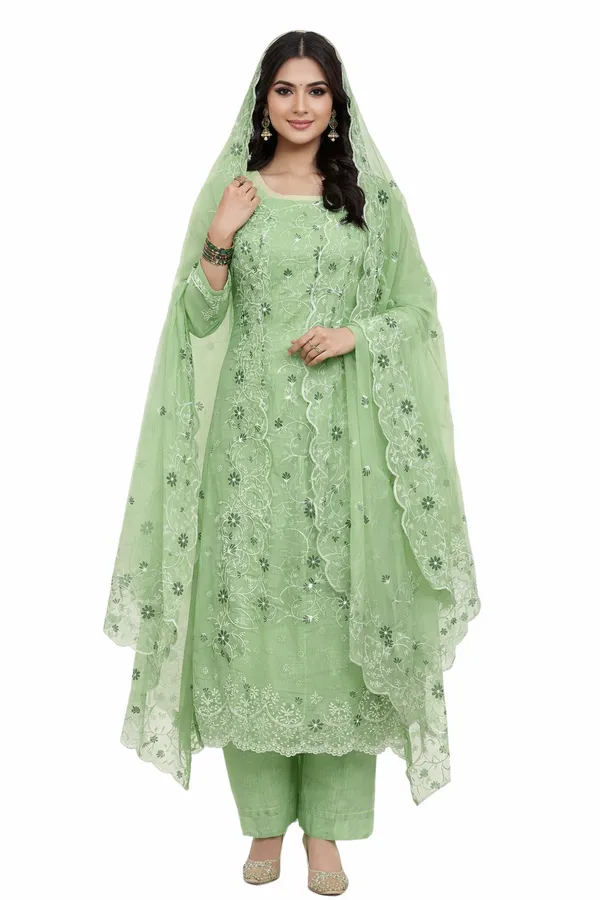 Kotadoria_Light_Green_Cotton_Blend_Unstitched_Dress_Material_For_Women