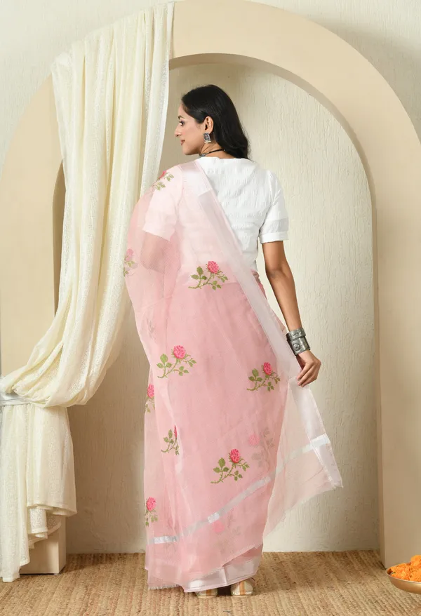 Kotadoria_Peach_Pink_Cotton_Saree_For_Women