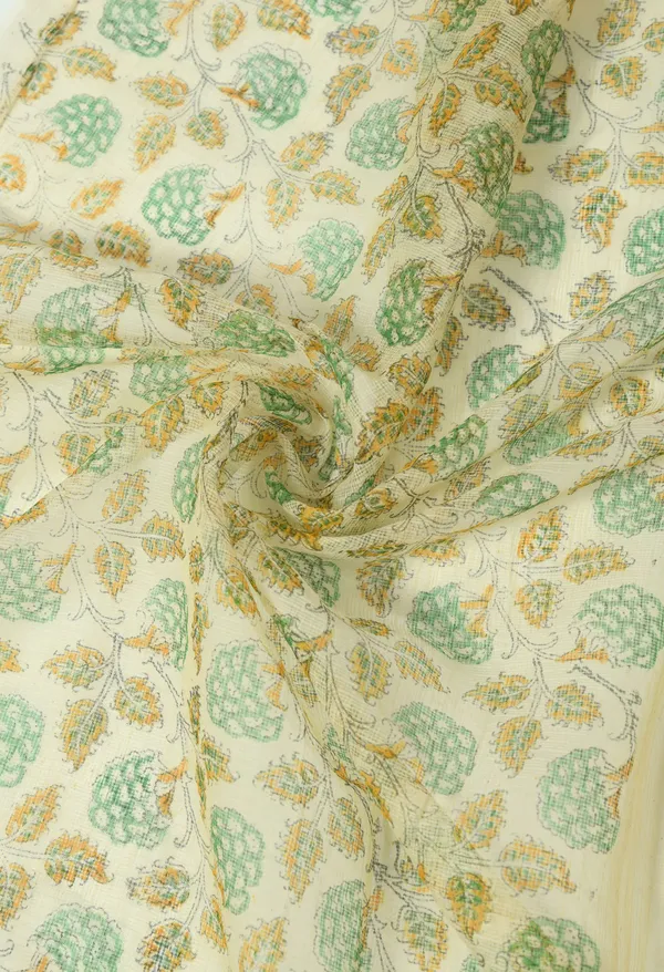 Kotadoria_Champagne_Yellow_Cotton_Saree_For_Women