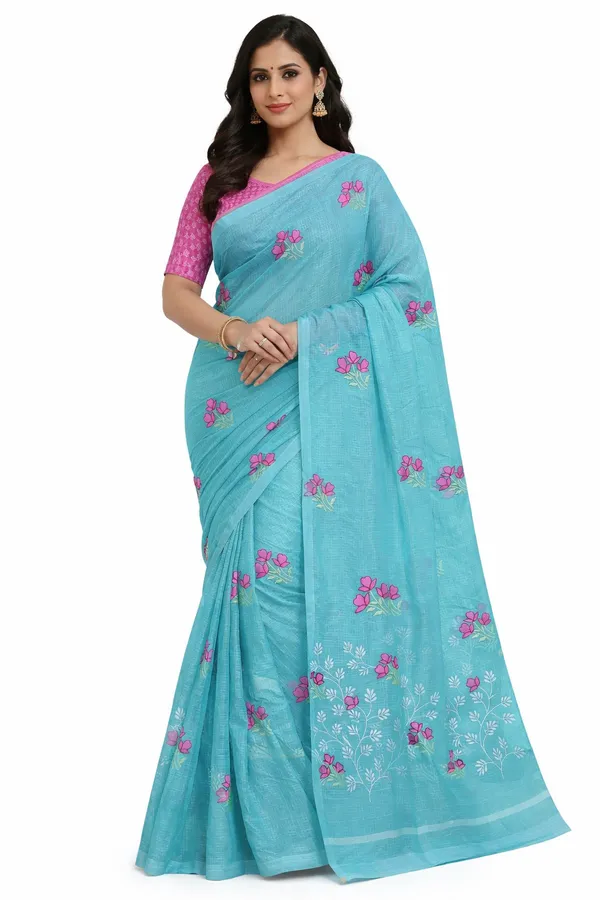 Kotadoria_Green_Cotton_Saree_For_Women