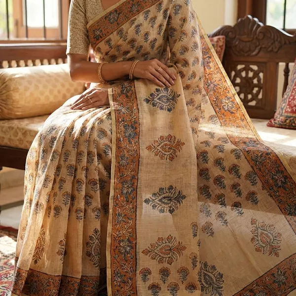 Kotadoria_Light_Yellow_Kota_Doria_Kota_Doria_Hand_Block_Print_Saree_For_Women