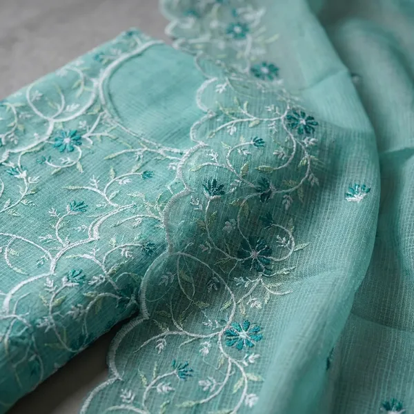Kotadoria_Mint_Cotton_Blend_Kota_Doria_Unstitched_Dress_Material_For_Women