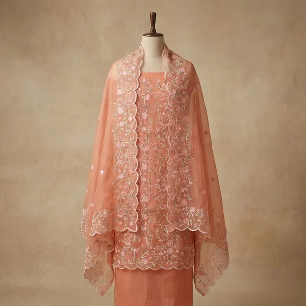 Kotadoria_Orange_Cotton_Blend_Unstitched_Dress_Material_For_Women