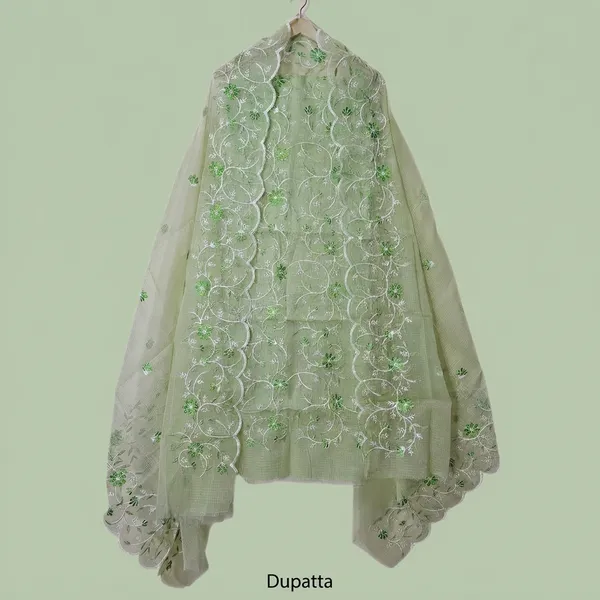 Kotadoria_Pista_Green_Cotton_Blend_Unstitched_Dress_Material_For_Women
