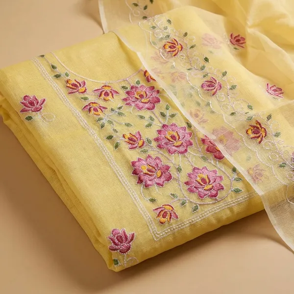 Kotadoria_Yellow_Cotton_Blend_Unstitched_Dress_Material_For_Women