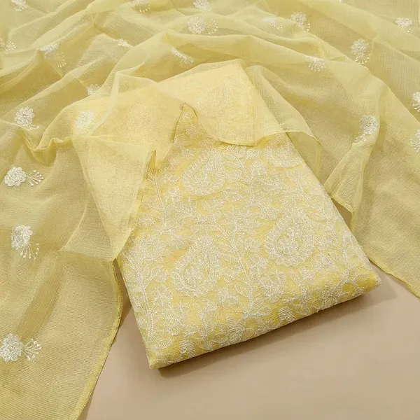 Kotadoria_Yellow_Cotton_Blend_Unstitched_Dress_Material_For_Women