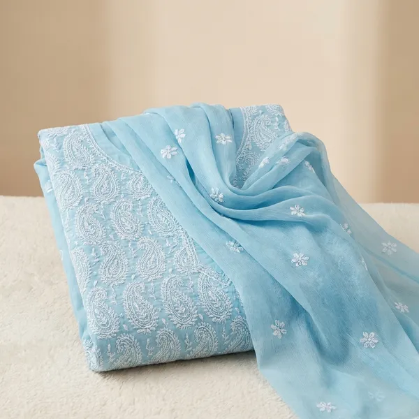 Kotadoria_Sky_Blue_Cotton_Blend_Unstitched_Dress_Material_For_Women