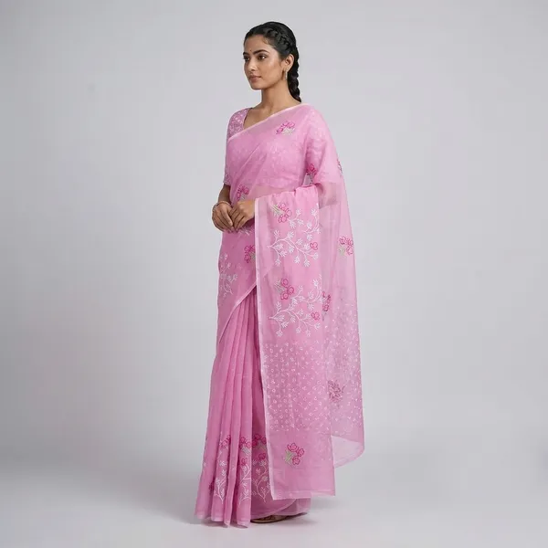 Kotadoria_Pink_Cotton_Saree_For_Women