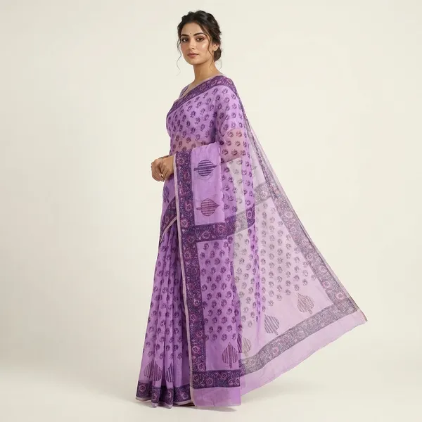 Kotadoria_Purple_Cotton_Saree_For_Women