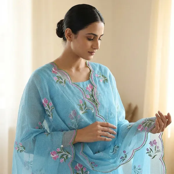 Kotadoria_Sky_Blue_Pure_Cotton_Embroidery_Unstitched_Dress_Material_For_Women