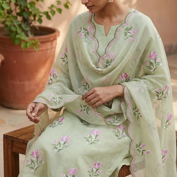 Kotadoria_Cream_Pure_Cotton_Embroidery_Unstitched_Dress_Material_For_Women