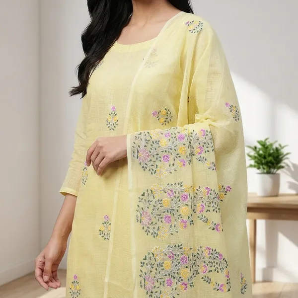 Kotadoria_Yellow_Cotton_Unstitched_Dress_Material_For_Women