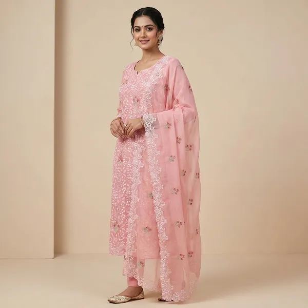 Kotadoria_Peach_Cotton_Unstitched_Dress_Material_For_Women