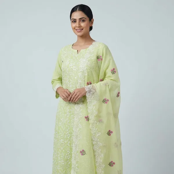 Kotadoria_Pista_Green_Cotton_Unstitched_Dress_Material_For_Women