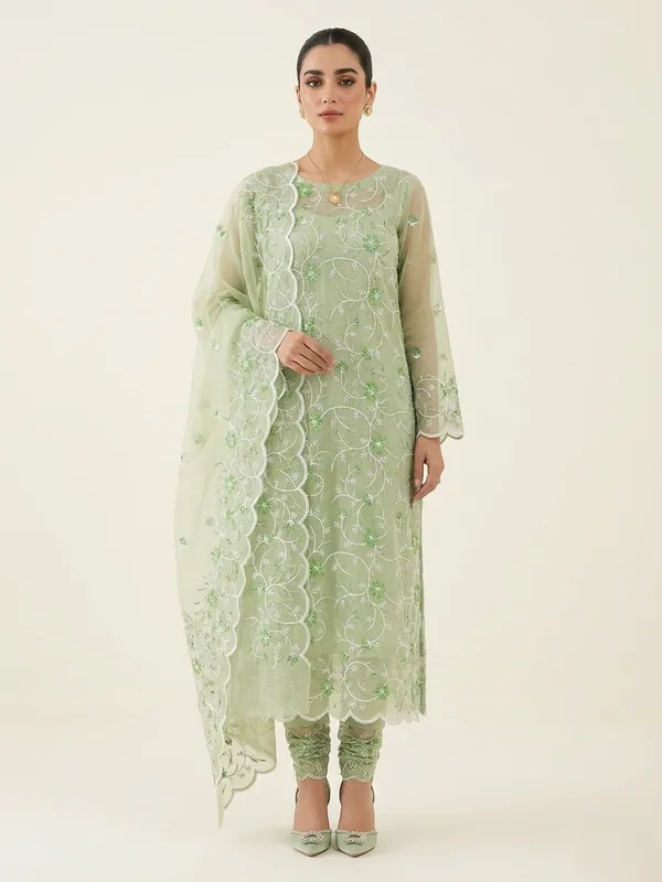 Kotadoria_Pista_Green_Cotton_Blend_Unstitched_Dress_Material_For_Women