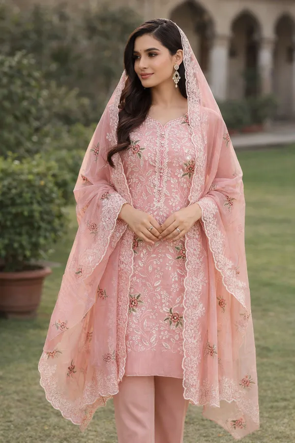 Kotadoria_Peach_Cotton_Blend_Unstitched_Dress_Material_For_Women