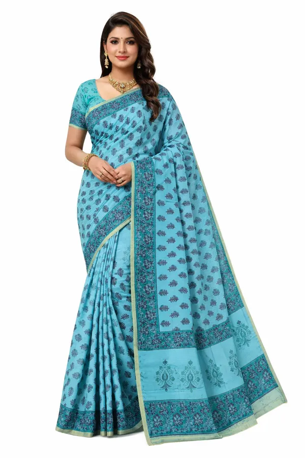 Kotadoria_Mint_Kota_Doria_Kota_Doria_Hand_Block_Print_Saree_For_Women