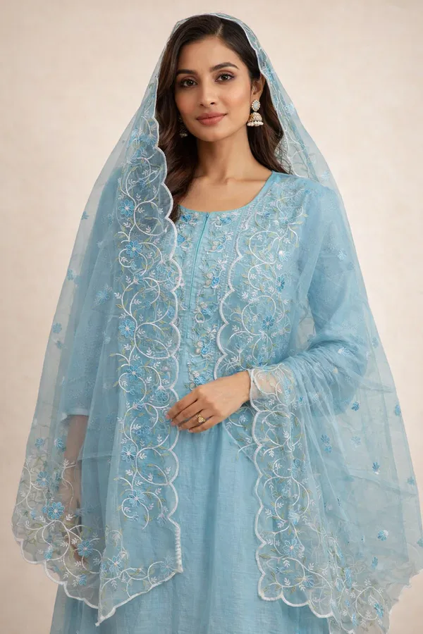 Kotadoria_Sky_Blue_Cotton_Blend_Unstitched_Dress_Material_For_Women