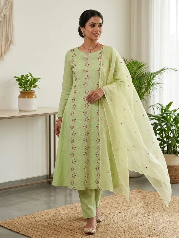 Kotadoria_Green_Cotton_Blend_Unstitched_Dress_Material_For_Women