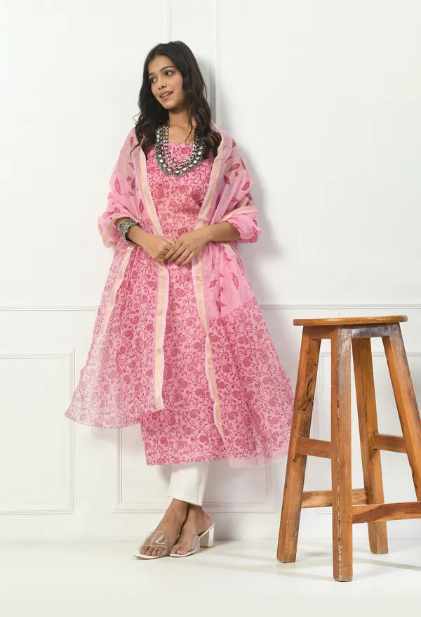 Kotadoria_Pink_Cotton_Unstitched_Suit_Set_For_Women