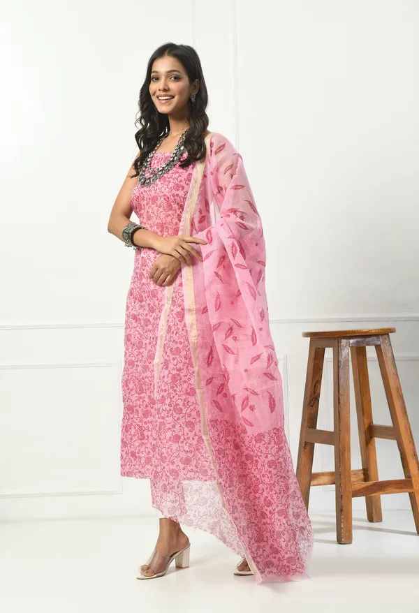 Kotadoria_Pink_Cotton_Unstitched_Suit_Set_For_Women