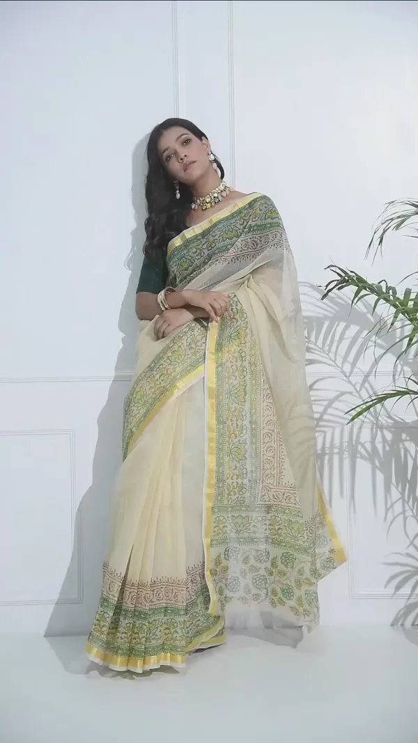 Kotadoria_Champagne_Yellow_Cotton_Saree_For_Women
