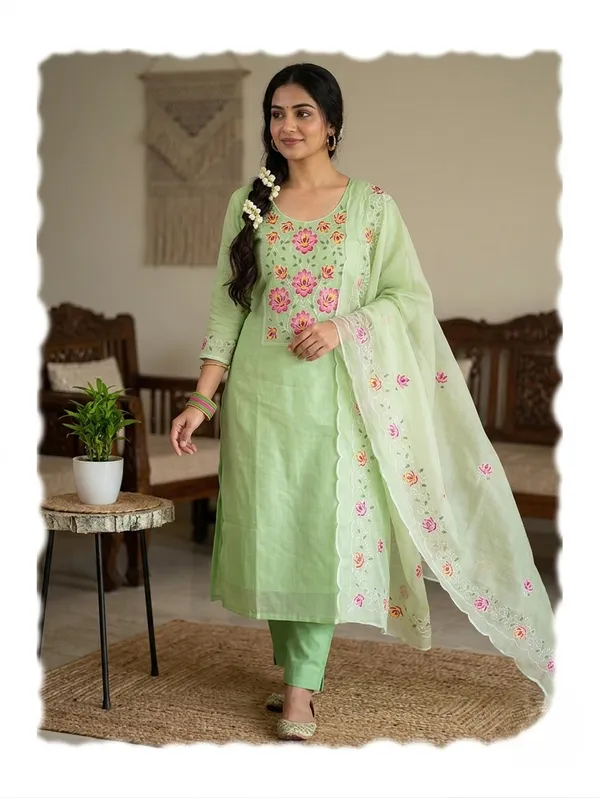 Kotadoria_Green_Cotton_Blend_Unstitched_Dress_Material_For_Women
