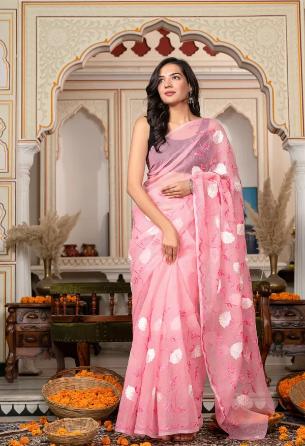 Kotadoria_Blush_Pink_Cotton_Saree_For_Women