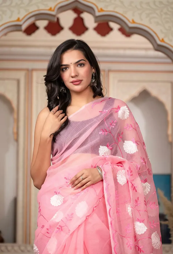 Kotadoria_Blush_Pink_Cotton_Saree_For_Women