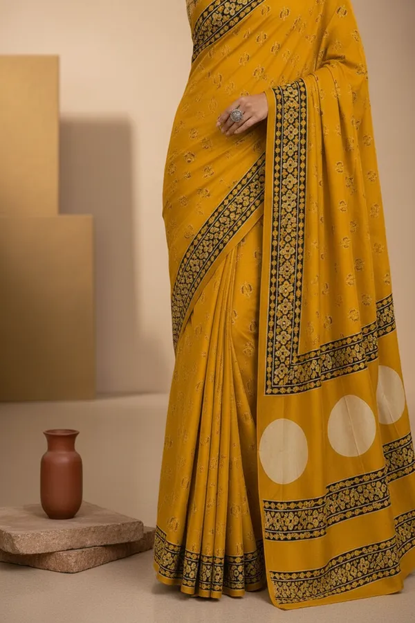 Yellow_Modal_Silk_Banarasi_Zari_Work_Saree_with_a_blouse_piece_For_Women