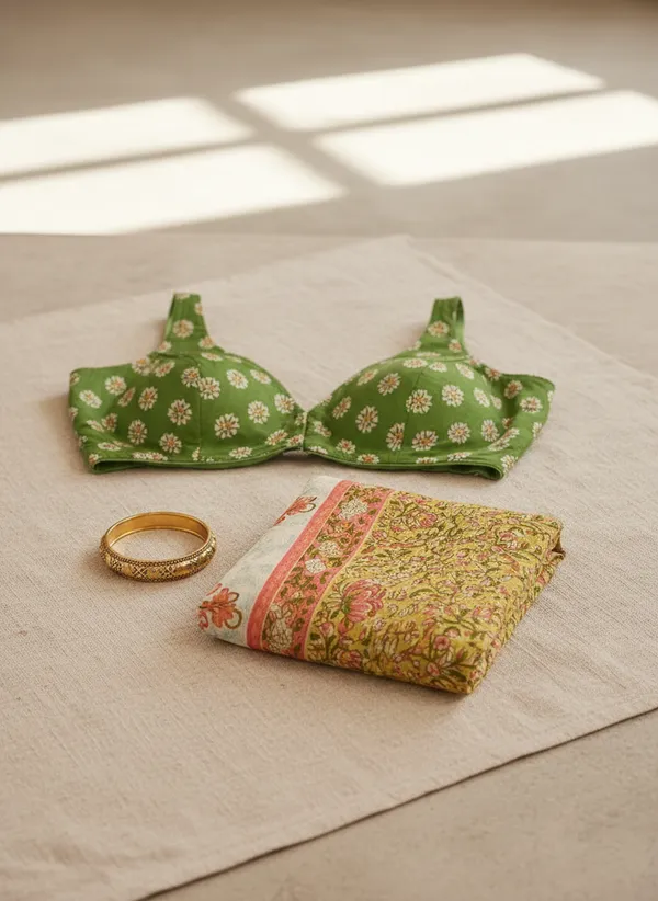 Gold_Soft_Linen_Floral_Border_Saree_With_a_Blouse_piece_For_Women