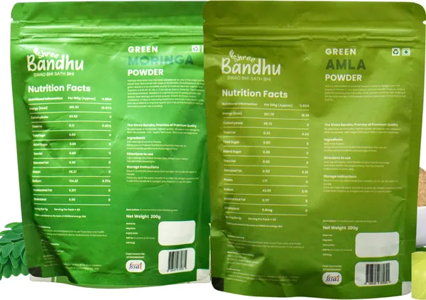 Moringa_And_Amla_Powder_Combo_Pack_Of_2_|_Pure_And_Edible_200_Gm_Each