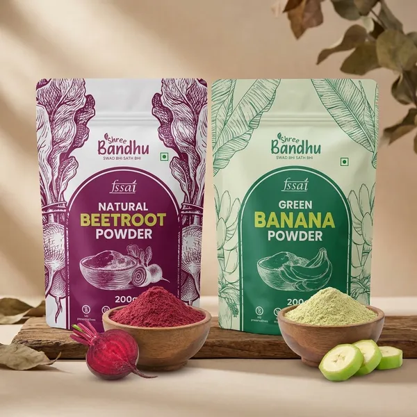 Beetroot_Powder_And_Banana_Powder_Combo_Pack_Of_2_|_Pure_And_Natural_|_200_Gm_Each