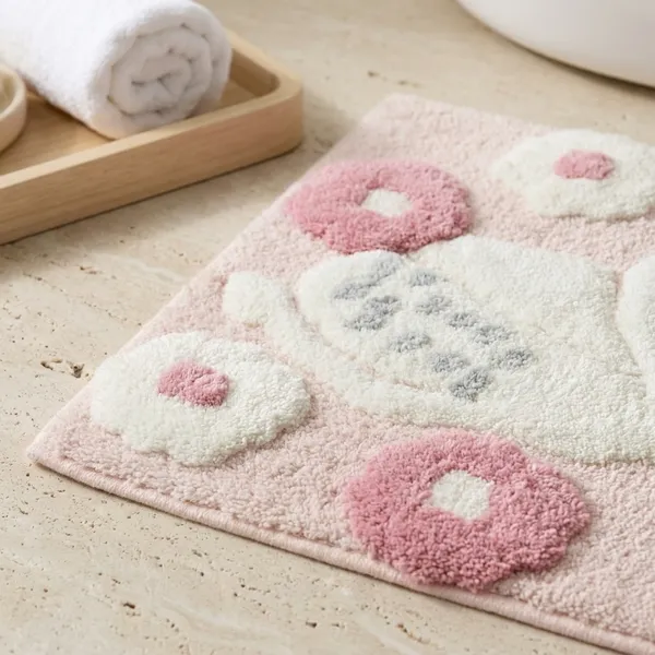 Elegant_Swan_Bath_Mat_With_Floral_Design