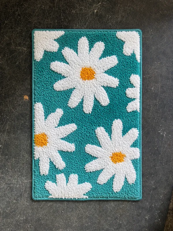 White_And_Sky_Blue_Anti-Slip_Entrance_Printed_Welcome_Door_Mat