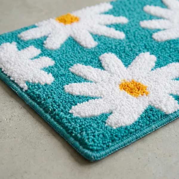 White_And_Sky_Blue_Anti-Slip_Entrance_Printed_Welcome_Door_Mat