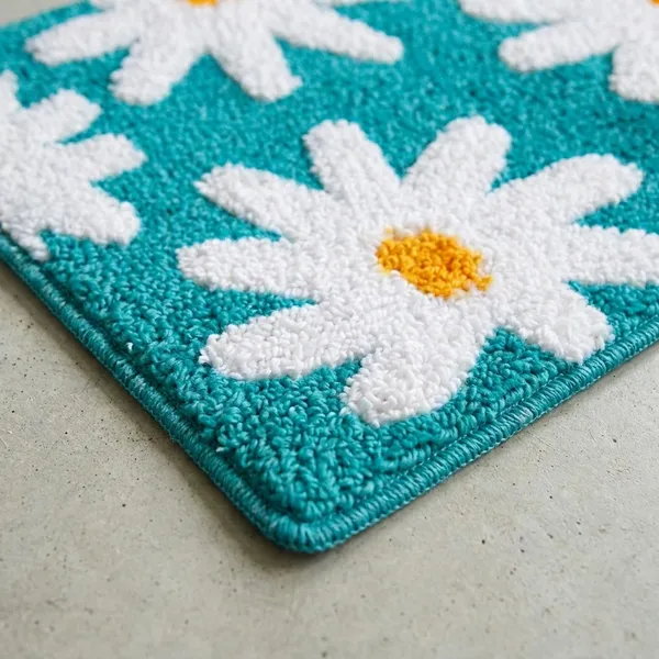 White_And_Sky_Blue_Anti-Slip_Entrance_Printed_Welcome_Door_Mat