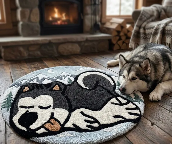Adorable_Sleeping_Husky_Dog_Shaped_Doormat_-_Anti_Slip_Floor_Mat