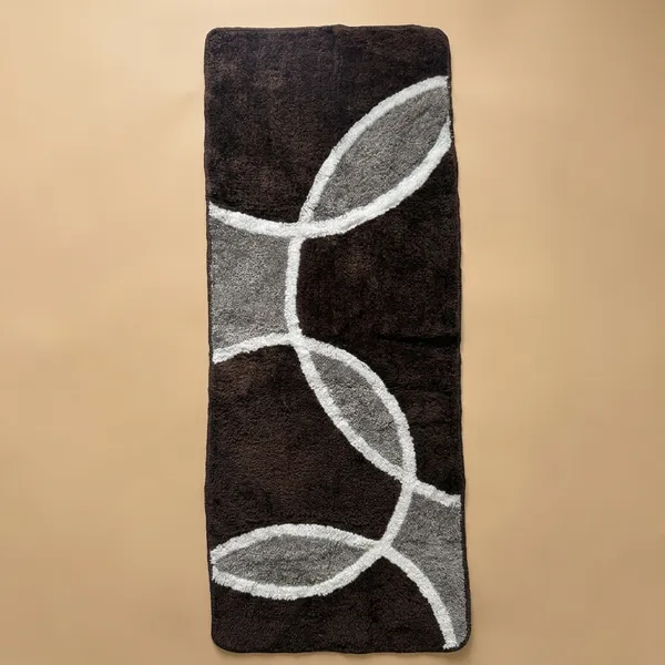 Black_Premium_Soft_Shaggy_Runner_Rug_With_Abstract_Design