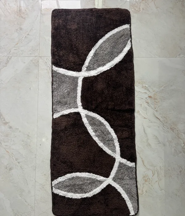Black_Premium_Soft_Shaggy_Runner_Rug_With_Abstract_Design