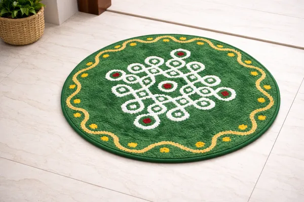 Premium_Green_Kolam_Design_Anti-Skid_Doormat_With_Trp_Backing