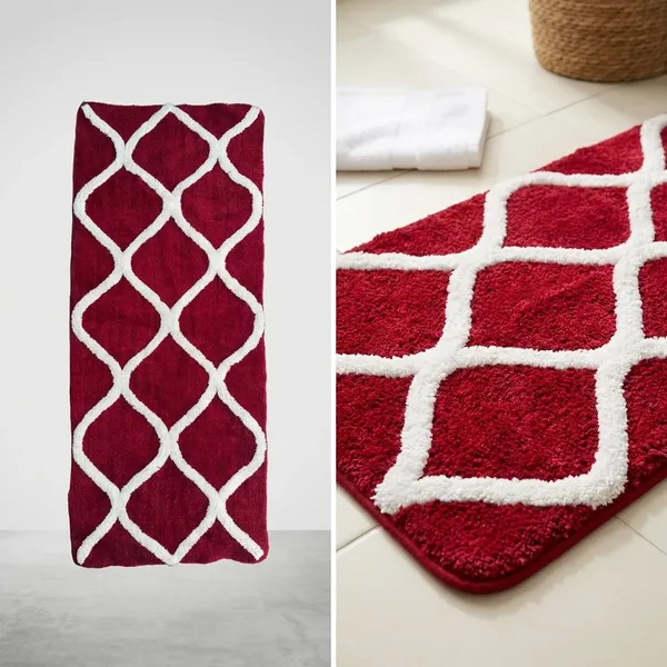Red_And_White_Moroccan_Trellis_Pattern_Soft_Plush_Carpet_Runner