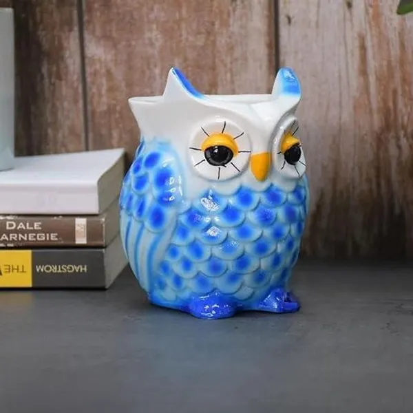 Decorative_Blue_Owl_Resin_Succulent_Planter_For_Home_And_Decor_Office_Desk