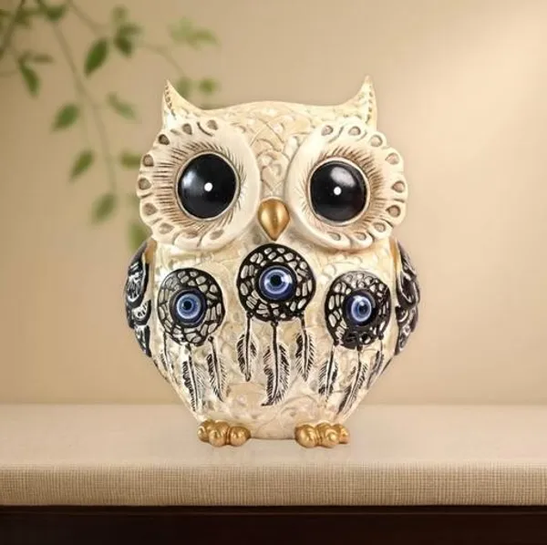 Blue_And_White_Resin_Owl_Showpiece_For_Home_Decor_Set_Of_2