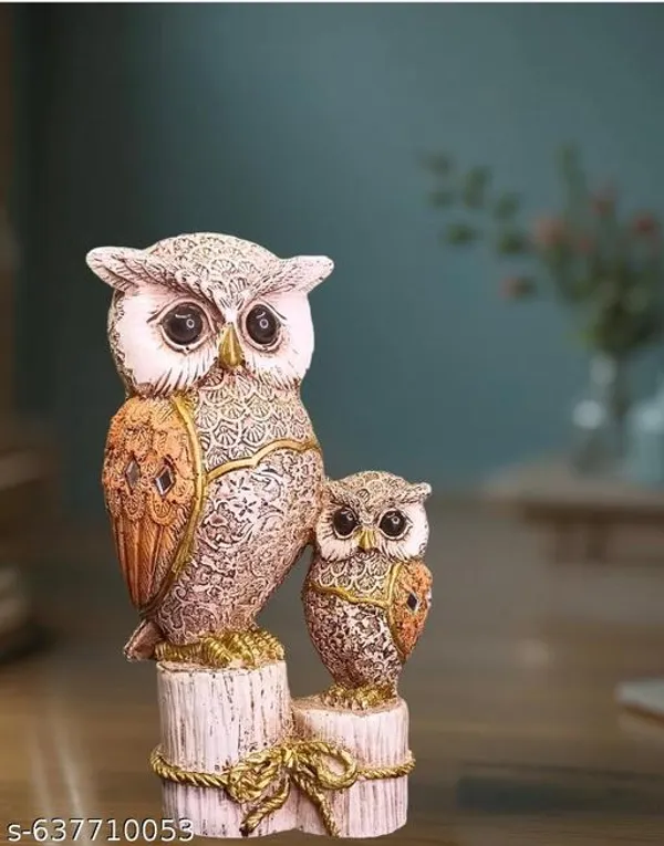 Set_Of_2_Cute_Resin_Joint_Owl_Sculpture_Vintage_Sculpture_For_Home_Decor