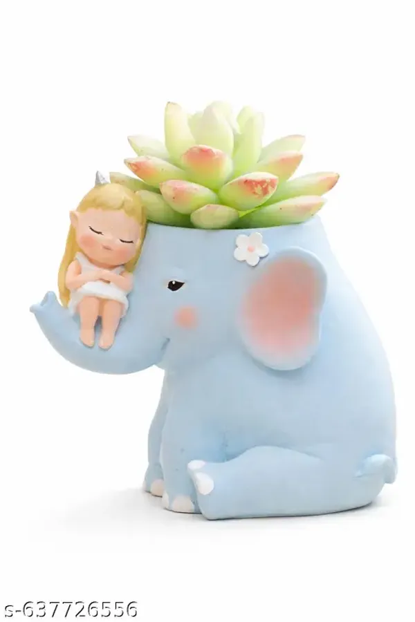 Cute_Blue_Elephant_Sleeping_Fairy_Resin_Decorative_Pot_For_Home_Office_Desk