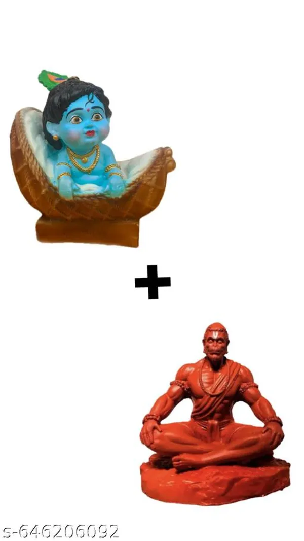 Mega_Combo_Of_Cute_Krishna_And_Powerful_Hanuman_Idol_Set_For_Home_Temple_Gift_Decor