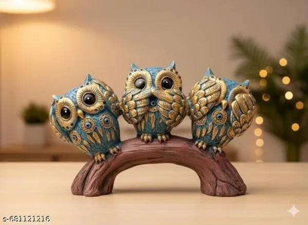 Resin_3_Owl_Showpiece_On_Tree_Branch_For_Home_And_Table_Decor_Pack_Of_1